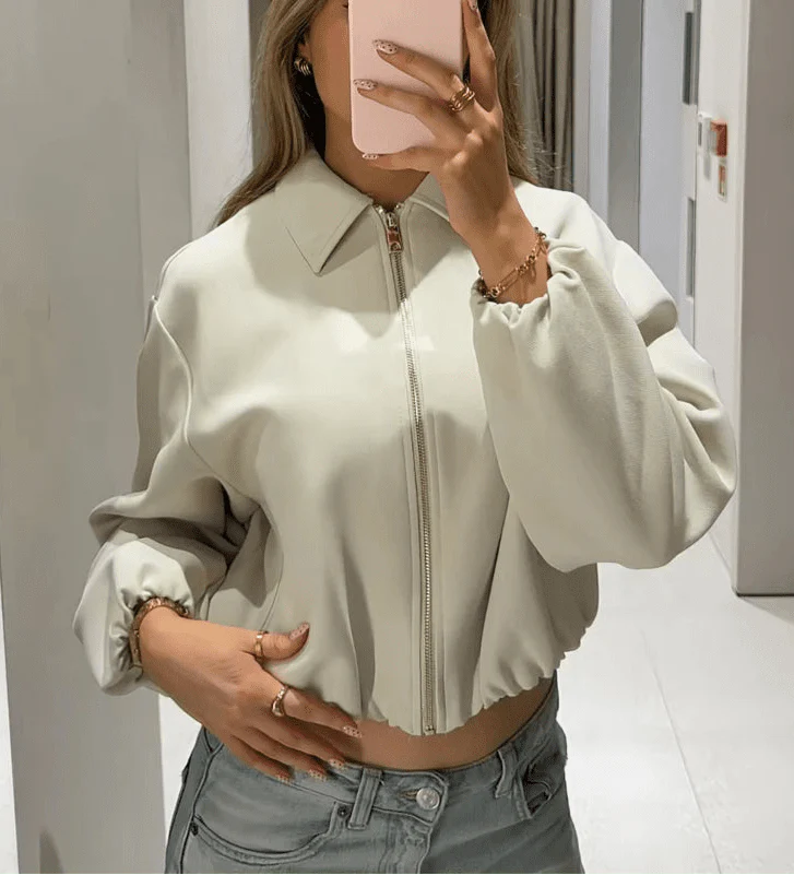 Seraphina Puffed Bomber Jacket - Image 12