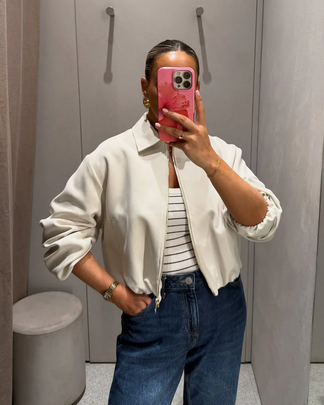 Seraphina Puffed Bomber Jacket - Image 9