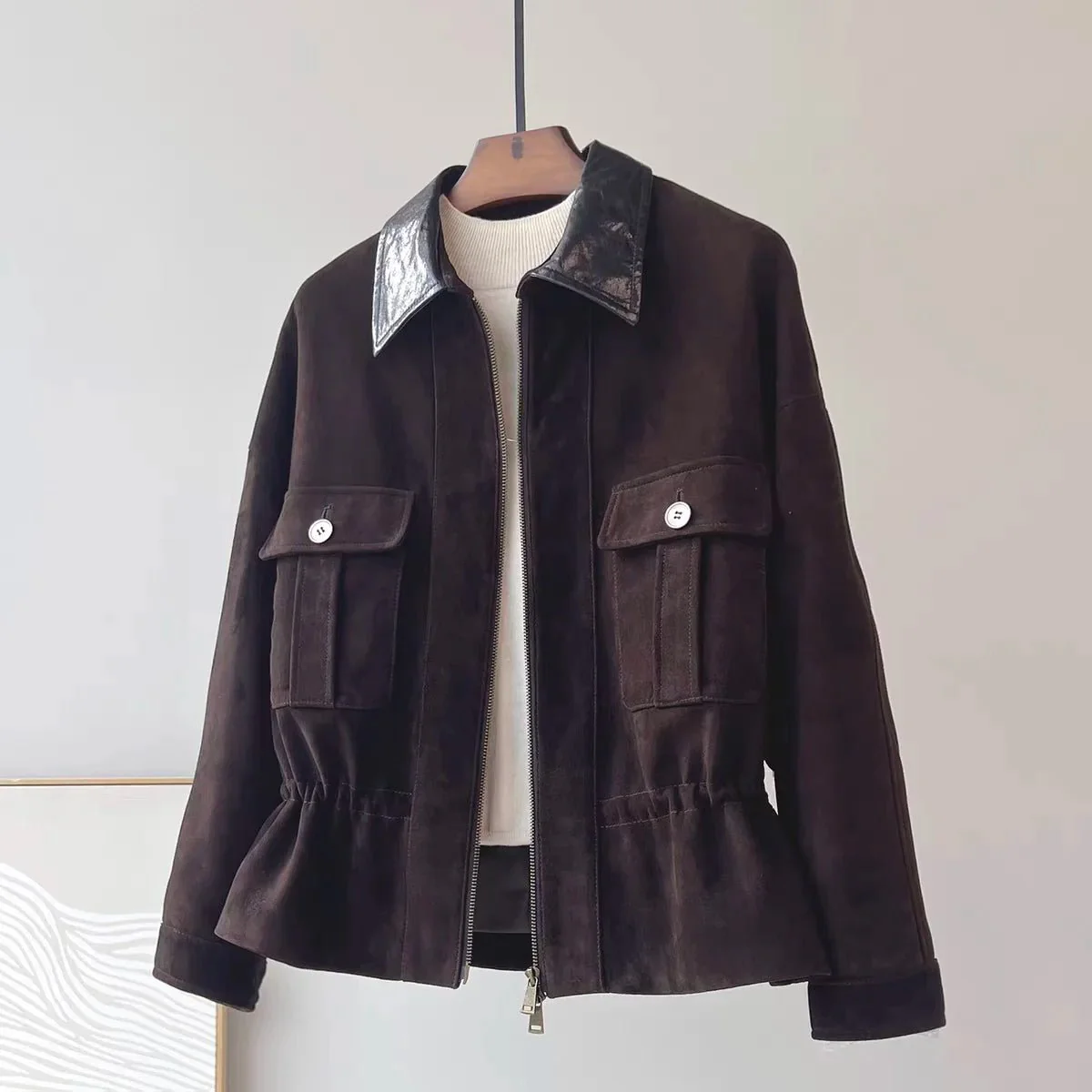 Sharmaine Slim Fit Suede Jacket - Image 2