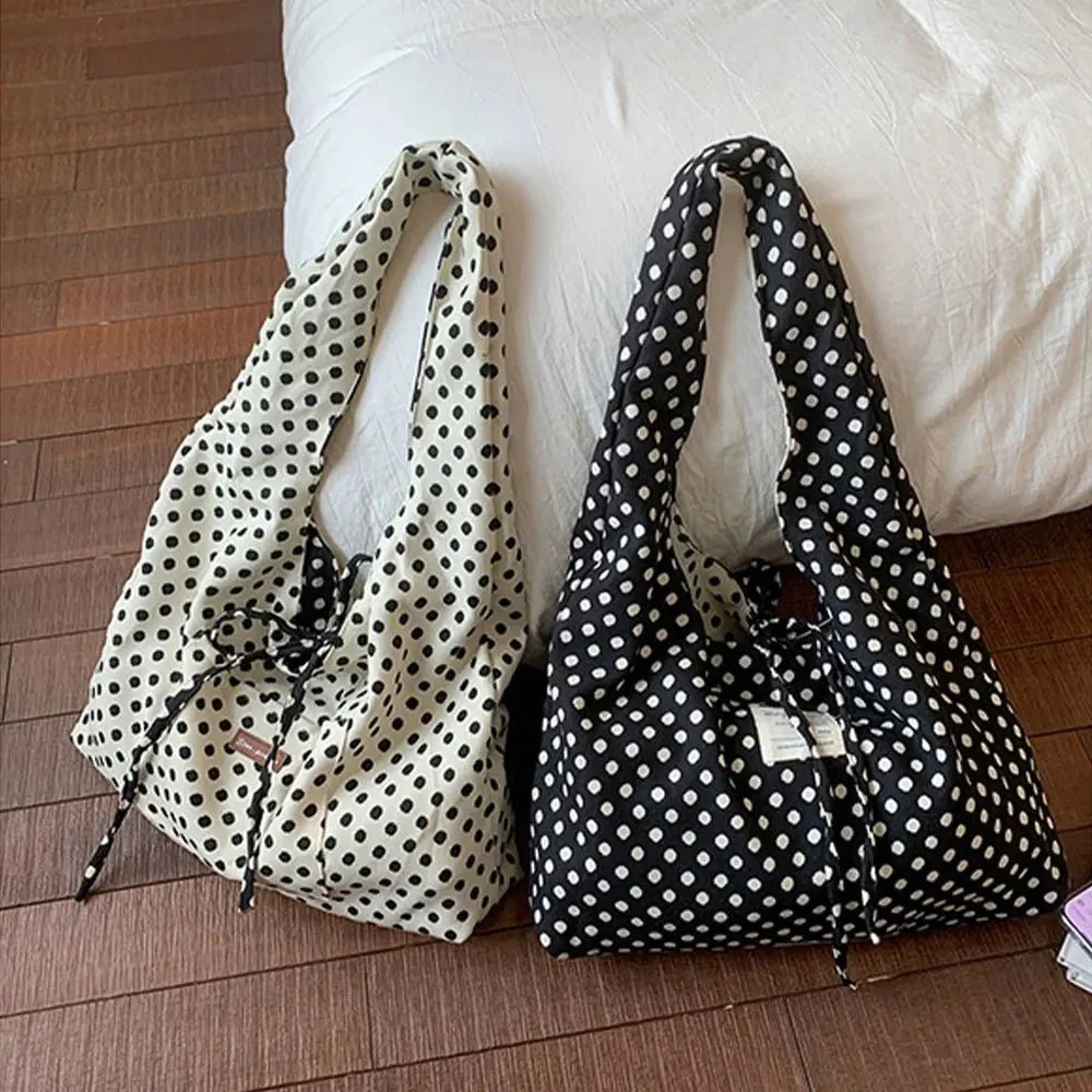 Sheila Reversible Polka Dot Hobo Bag