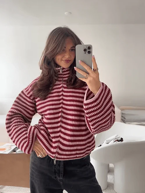 Simona Knit Zip Sweater - Image 2