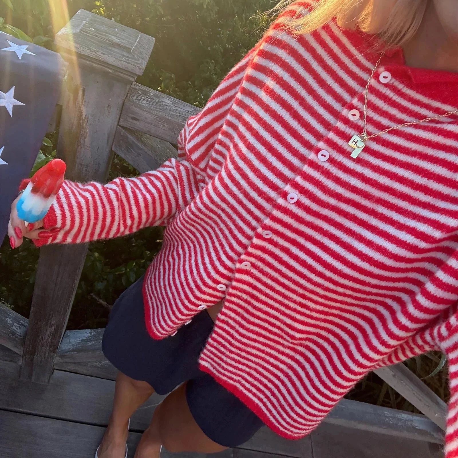 Sofia Striped Cardigan - Image 4