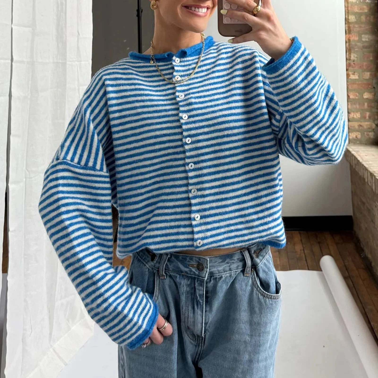 Sofia Striped Cardigan - Image 5