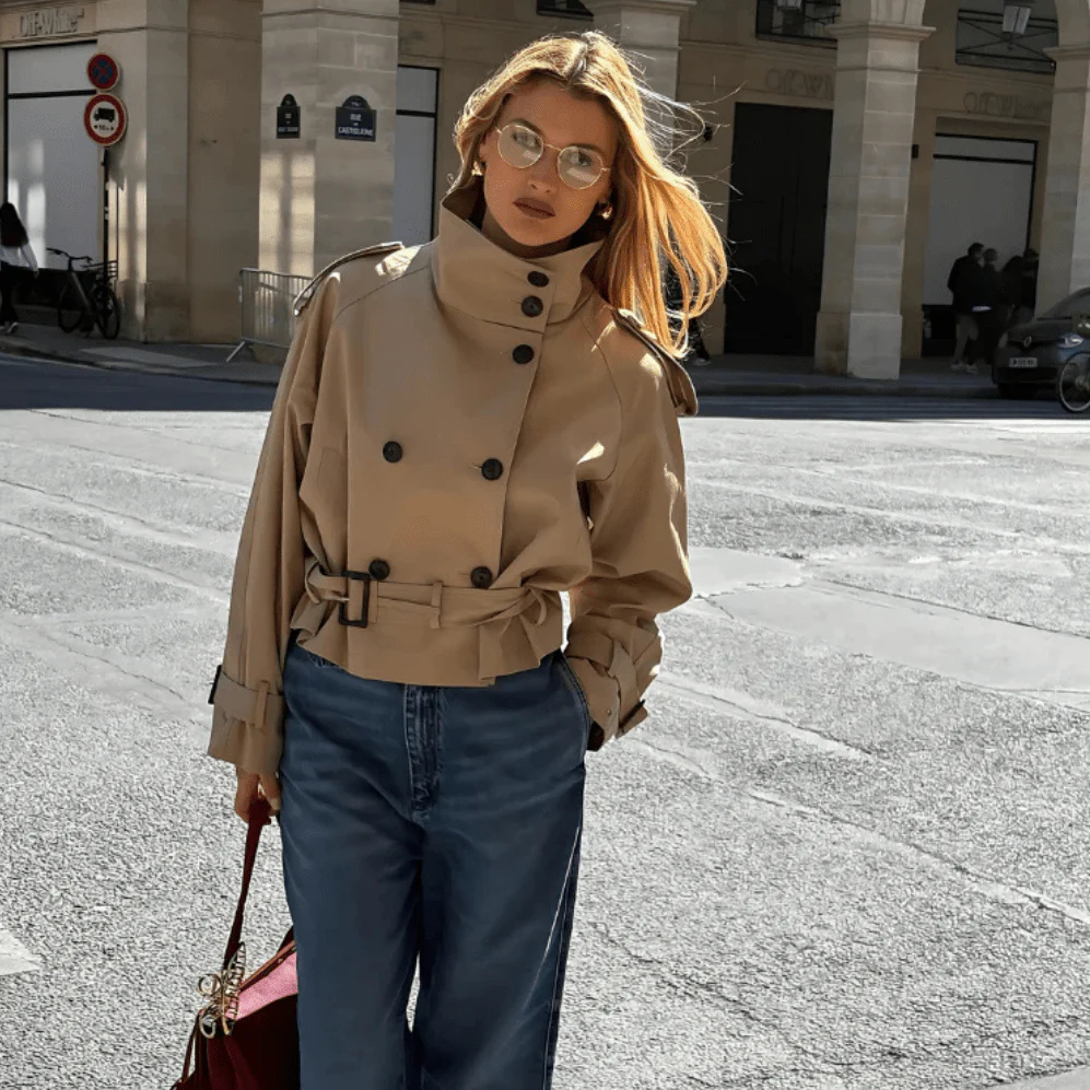 Sofie Cropped Trench Coat - Image 2