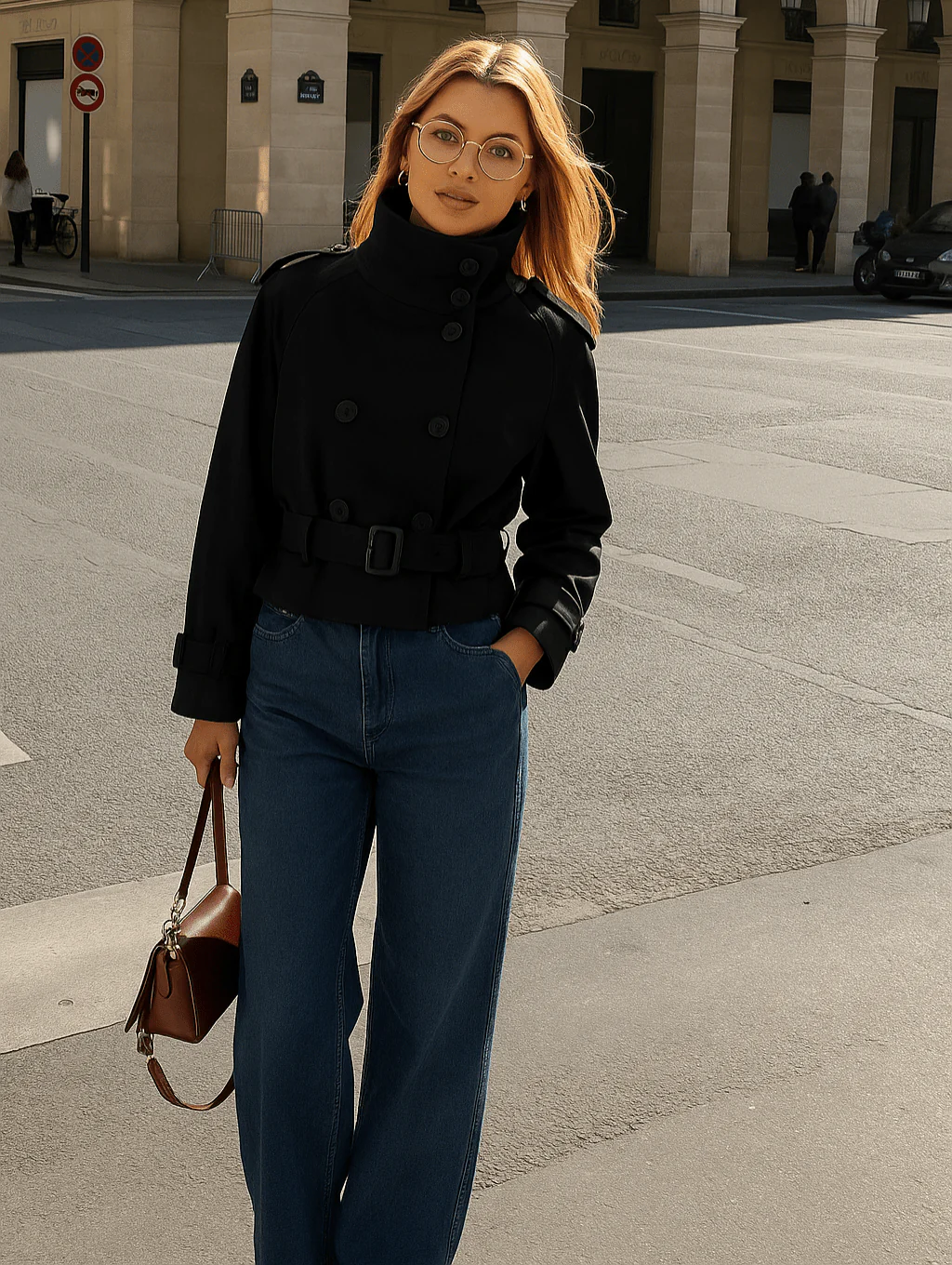 Sofie Cropped Trench Coat - Image 6