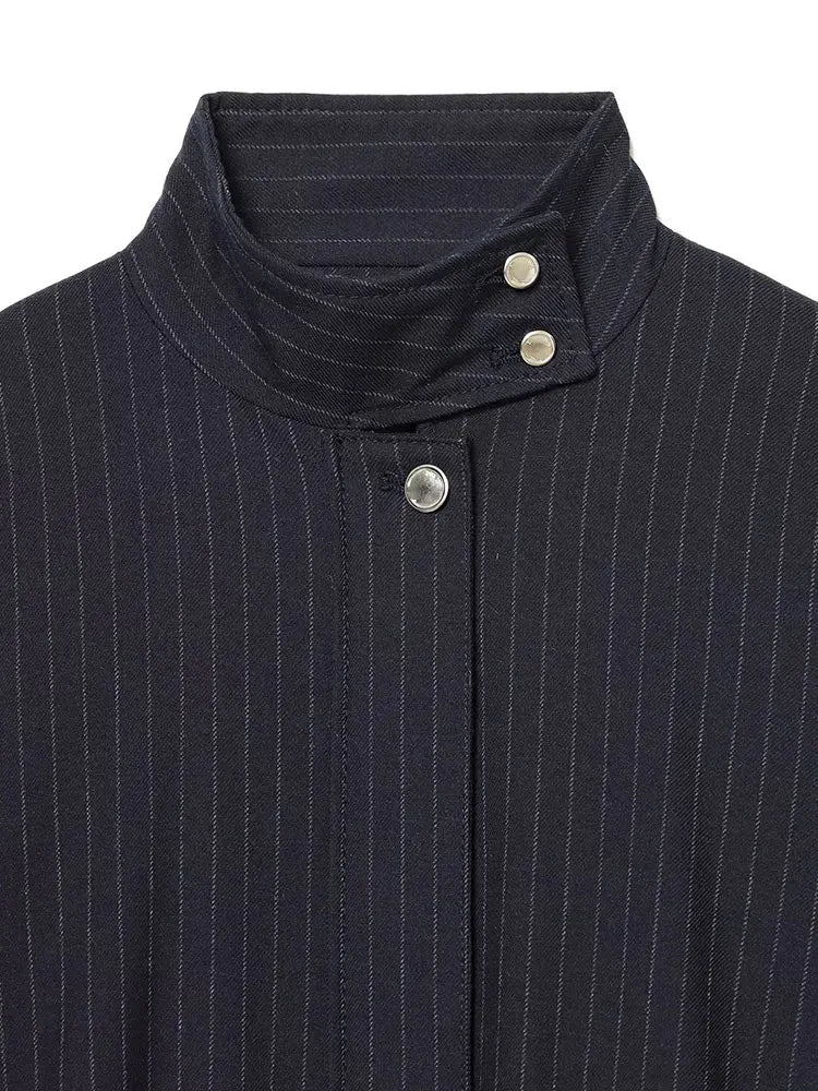 Saskia Striped Stand Collar Jacket - Image 4