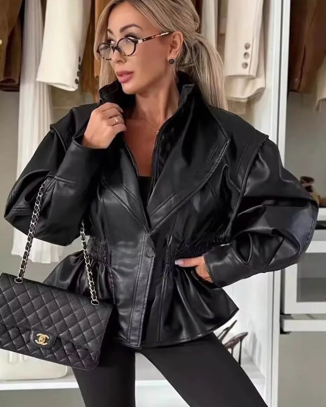 Stephanie Leather Jacket - Image 3