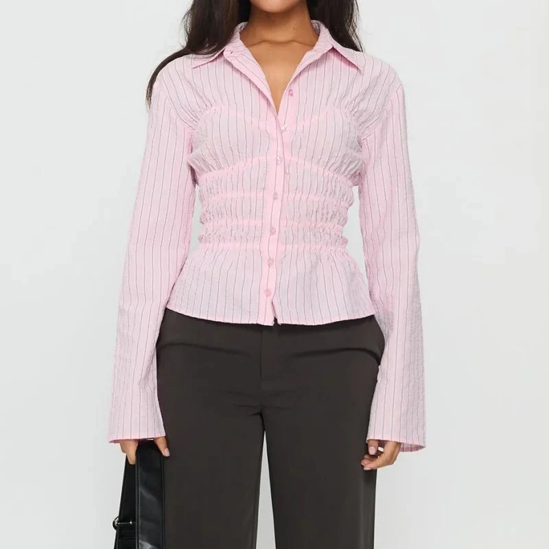 Susan Scrunched Long Sleeve Blouse - Image 6