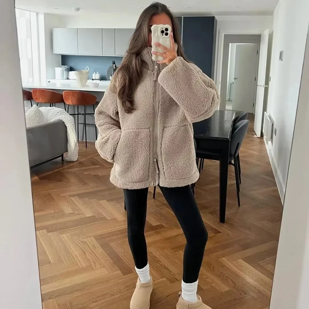 Susan Zip Up Teddy Jacket - Image 3