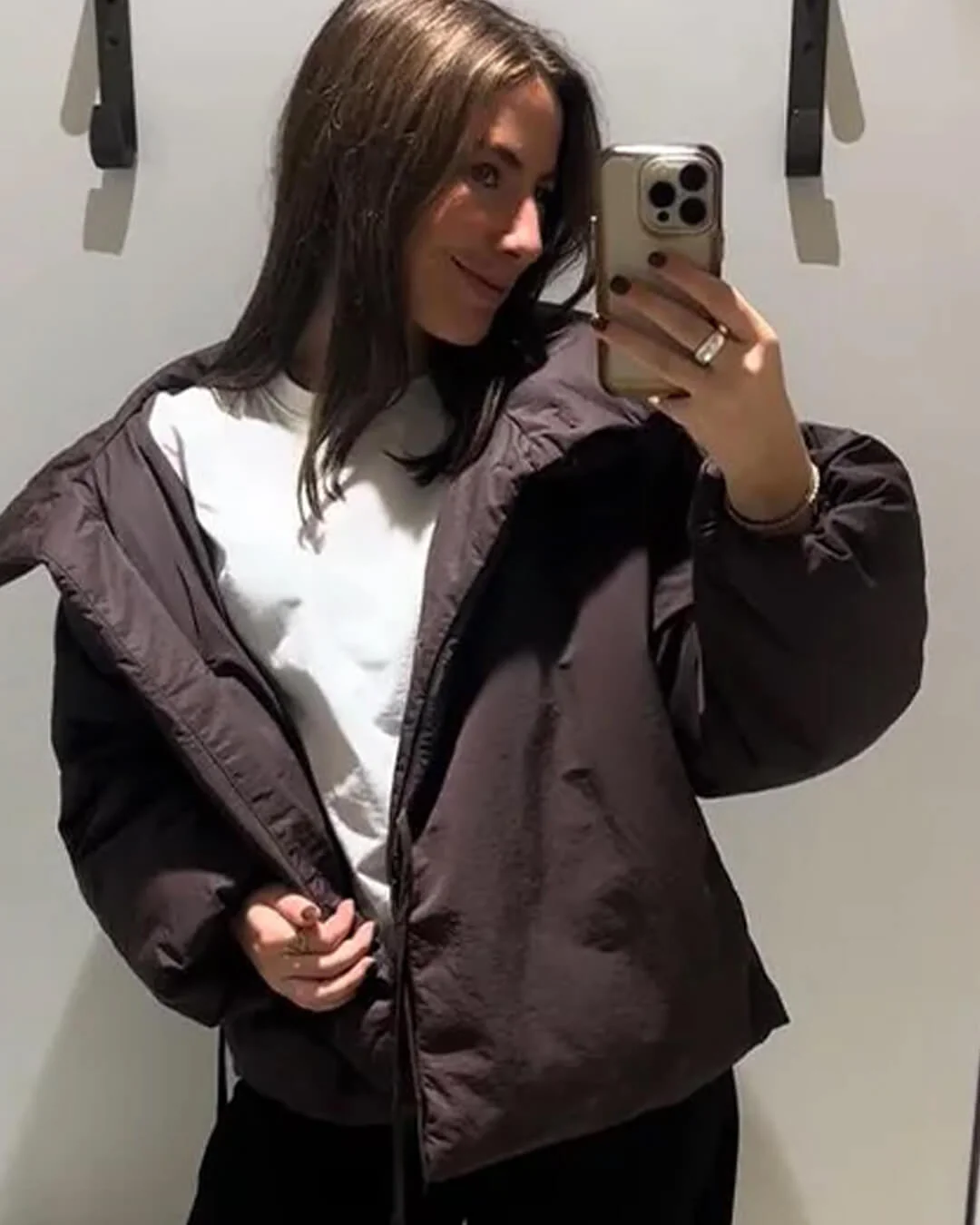Suzy High Collar Tie-Up Puffer Jacket - Image 7