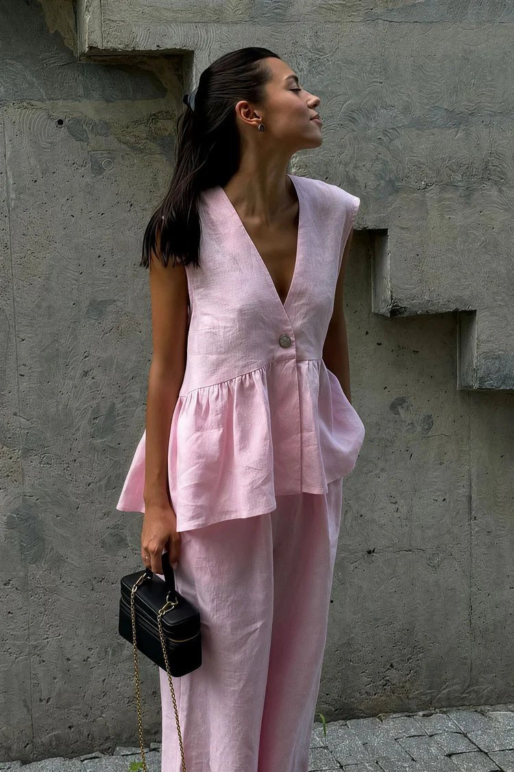 Sydney Ruffled Vest & Pants Set - Image 2