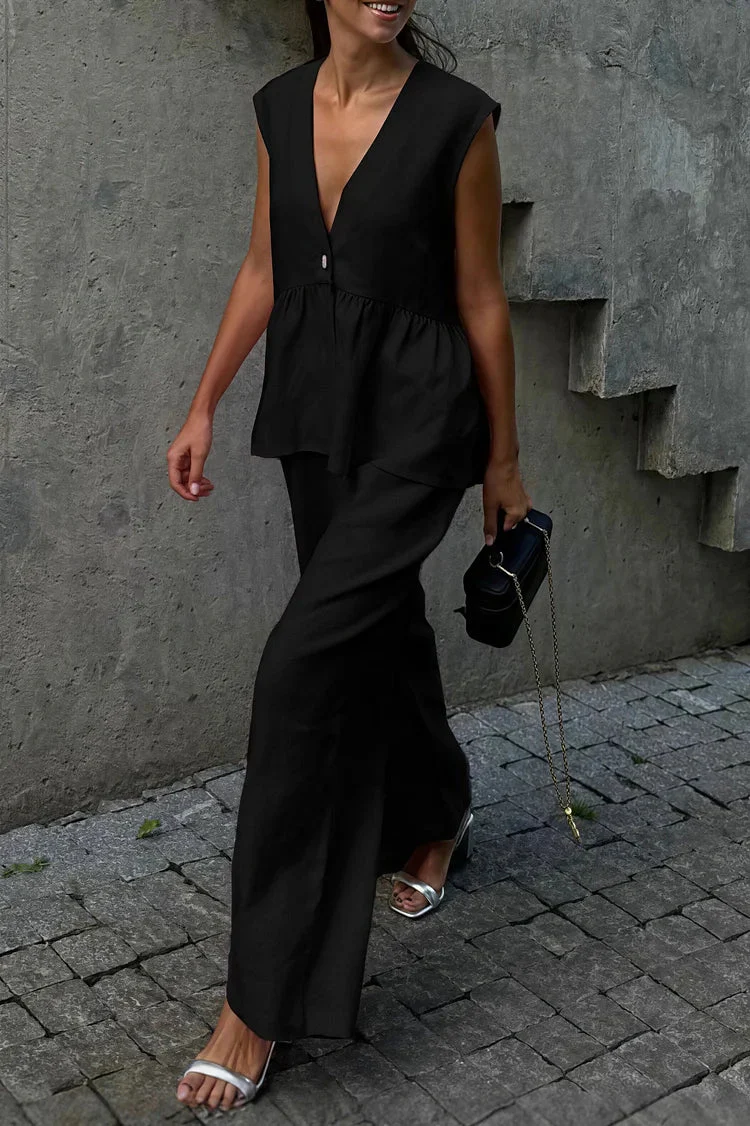 Sydney Ruffled Vest & Pants Set - Image 6