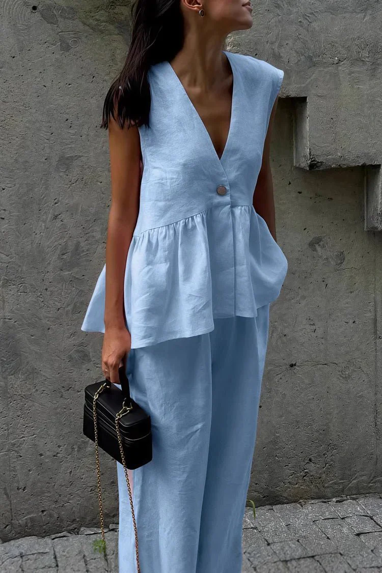 Sydney Ruffled Vest & Pants Set - Image 7