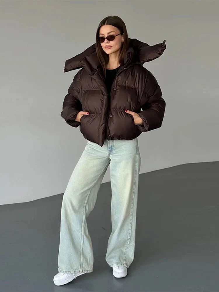 Sylvia Hooded Cropped Puffer Jacket