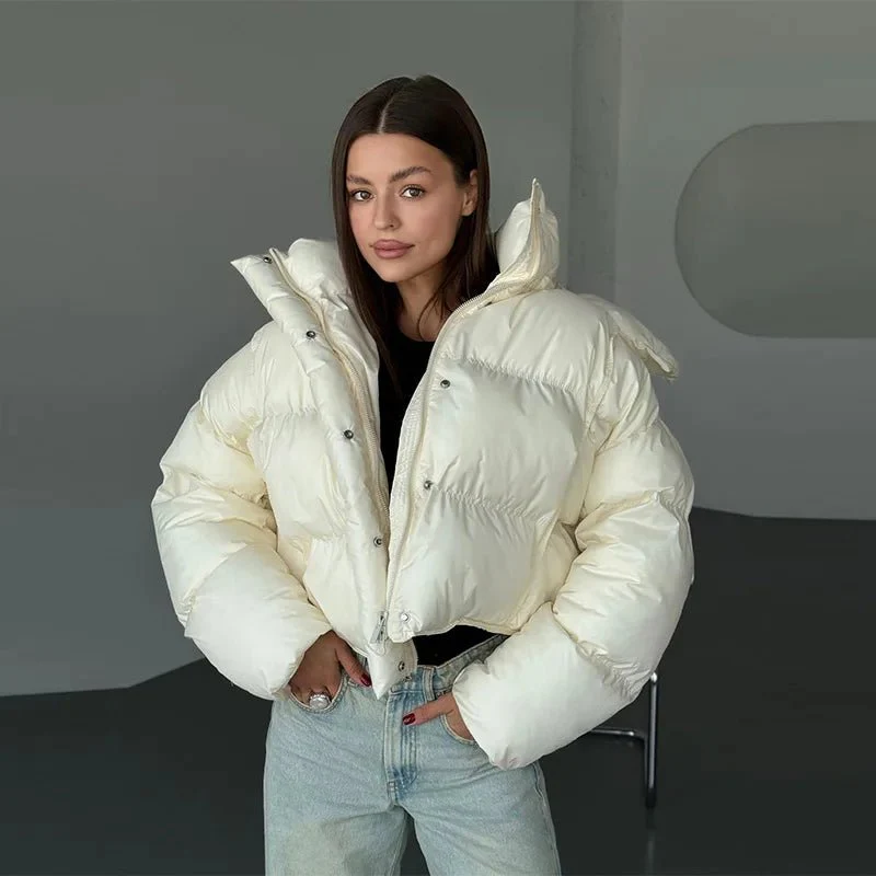 Sylvia Hooded Cropped Puffer Jacket - Image 5