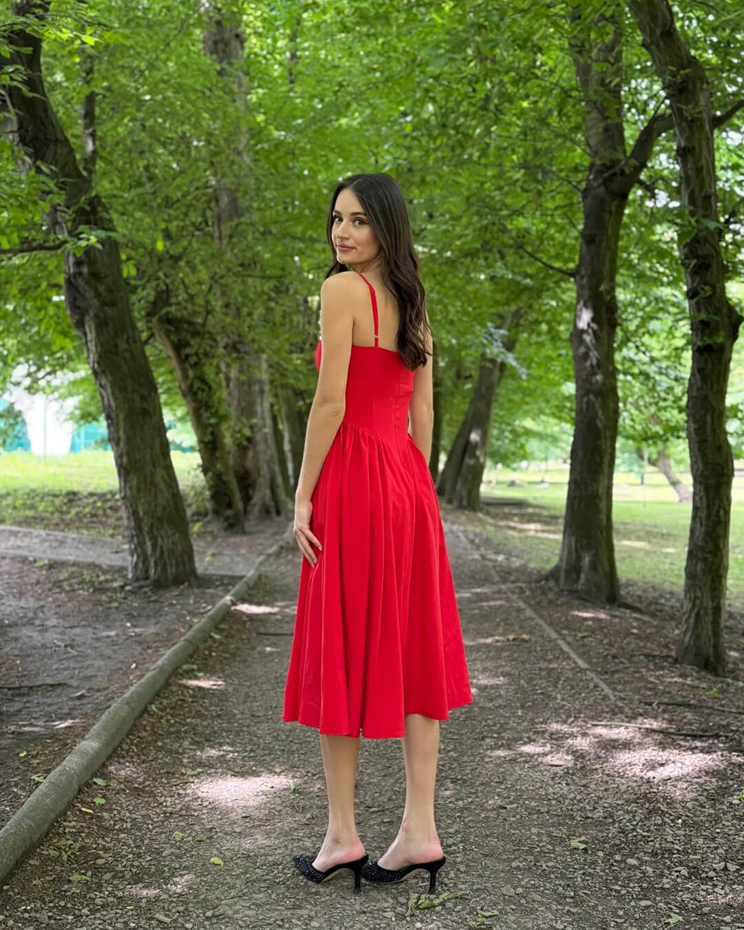 Sylvia Sleeveless Strap Midi Dress - Image 7