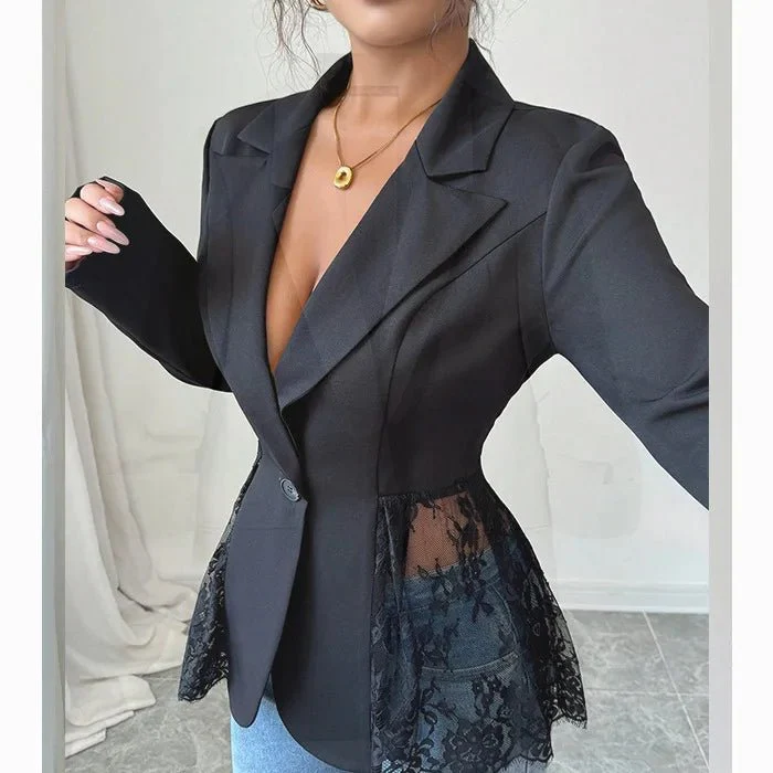 Taylor Lace Panel Tailored Blazer - Image 3