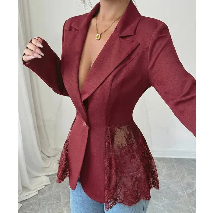 Taylor Lace Panel Tailored Blazer - Image 4