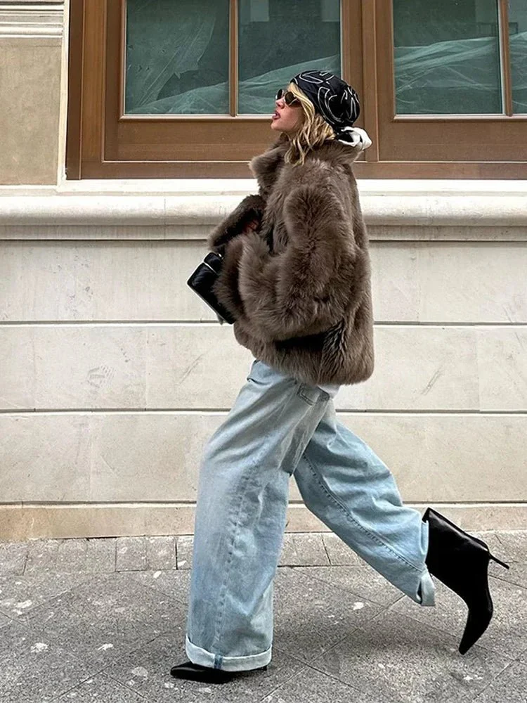Thalia Faux Fur Coat - Image 2