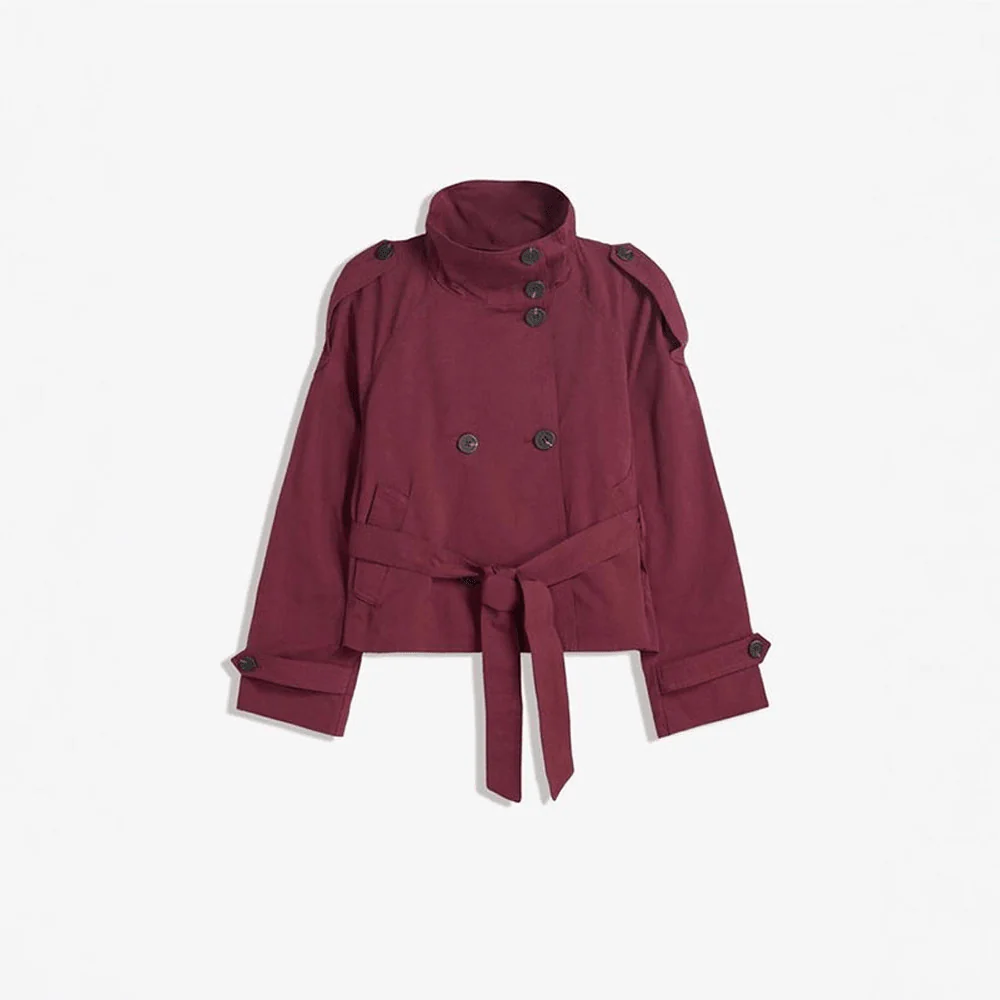 Thea Belted Short Trench Coat - Image 14