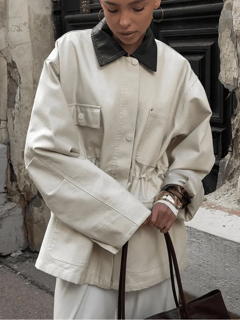 Therese Drawstring Oversized Jacket - Image 4
