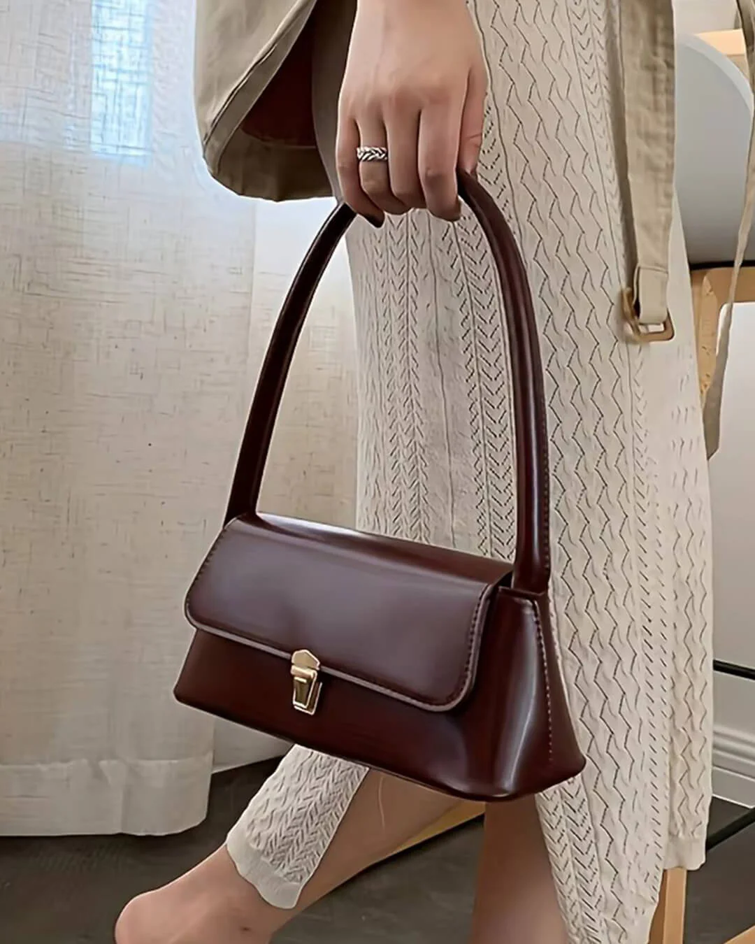 Tracy Leather Shoulder Bag - Image 11