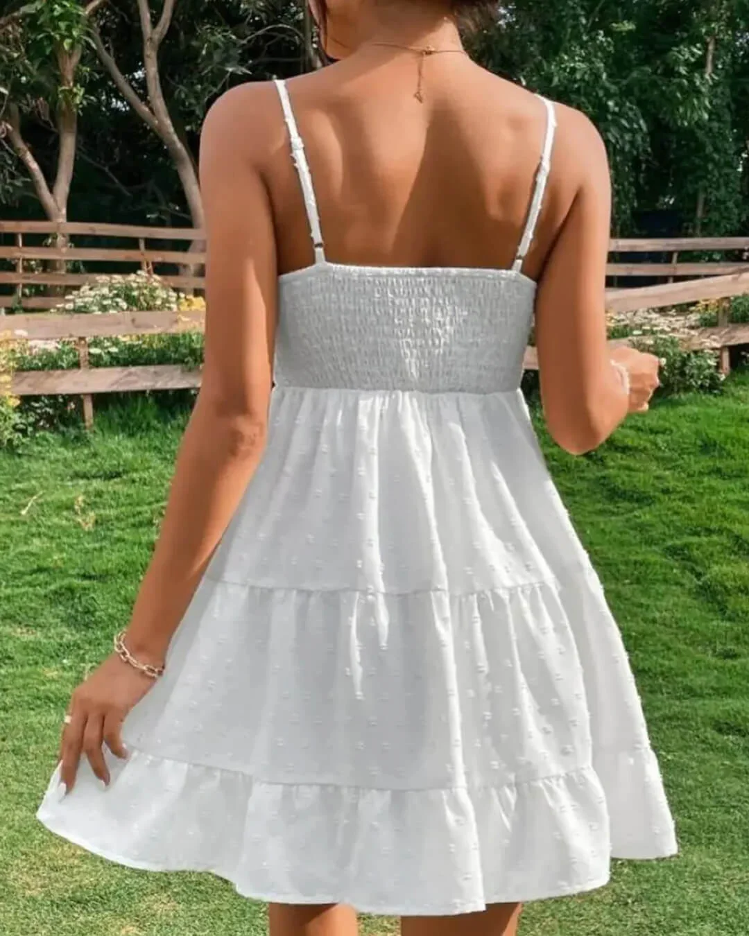 Tracy Tiered Ruffle Spaghetti Straps Mini Dress - Image 3