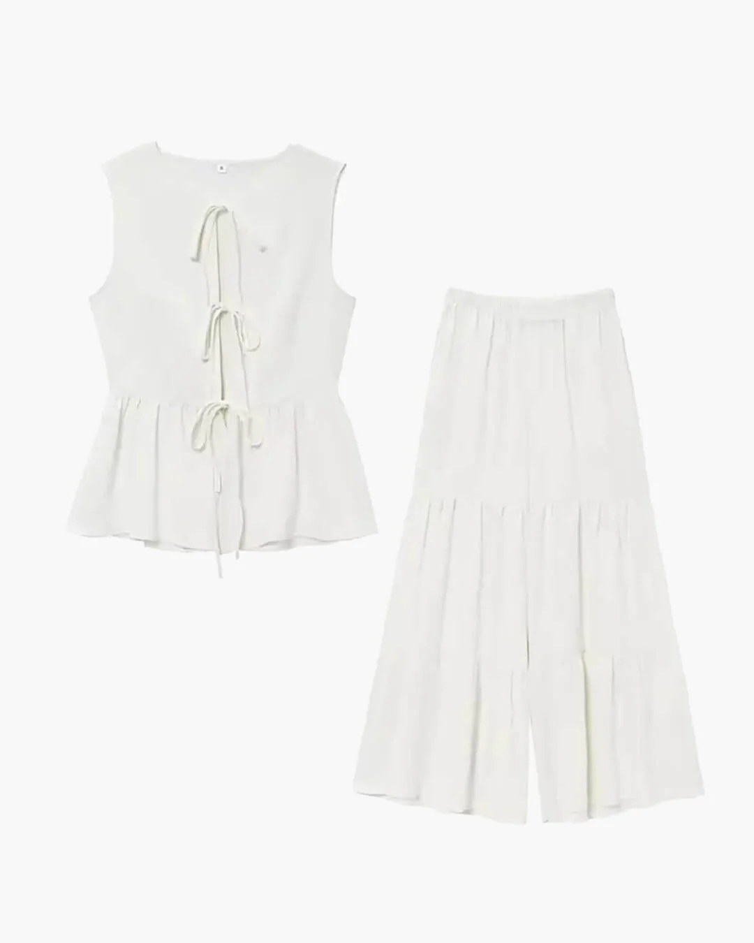 Vianne Tie Front Vest Trouser Set - Image 4
