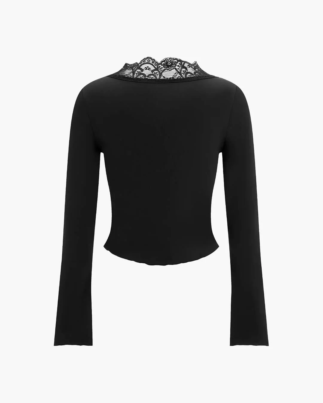 Victoria Long Sleeve Lace Trim Blouse - Image 3