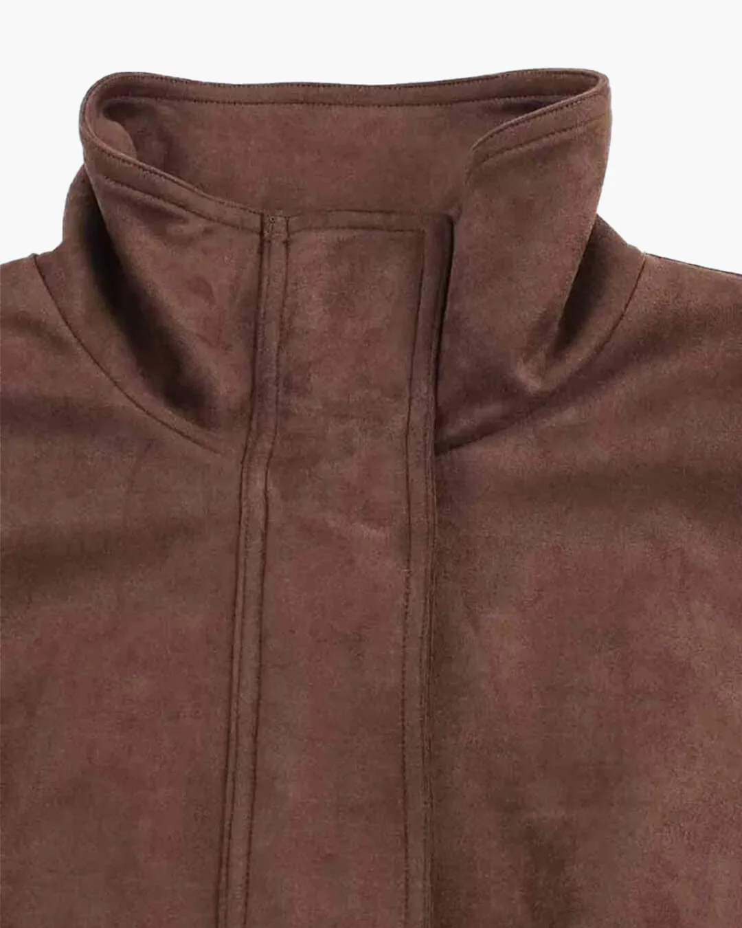 Viona Stand Collar Suede Jacket - Image 9