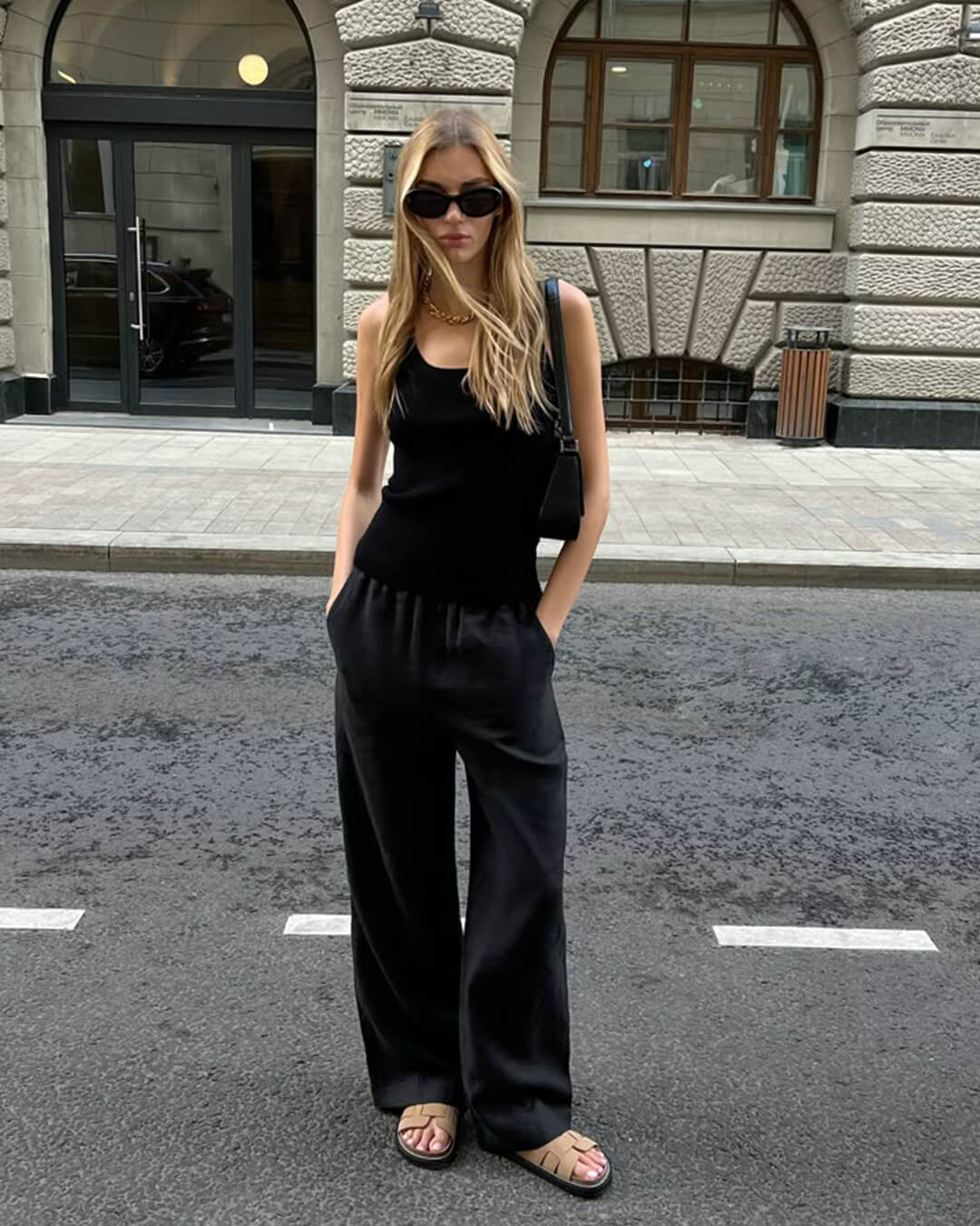Wendy Wide Leg Satin Trousers - Image 10