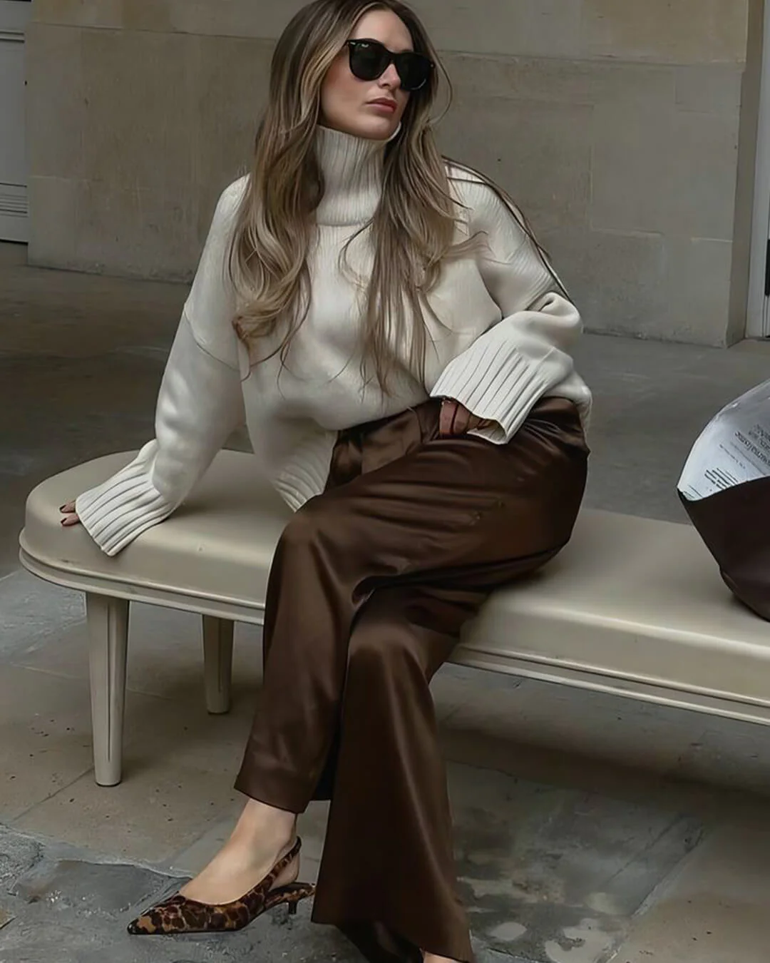 Wendy Wide Leg Satin Trousers - Image 9