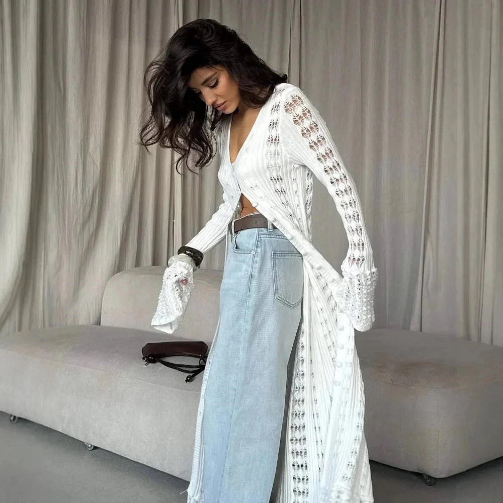 Whitney Hollow Knitted Cardigan - Image 3