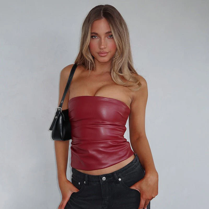 Yassi Faux Leather Top - Image 3