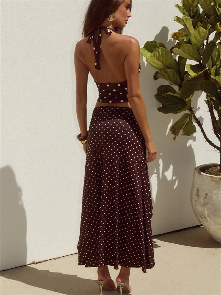 Yui Polka Dot Halter Two Piece Set - Image 6