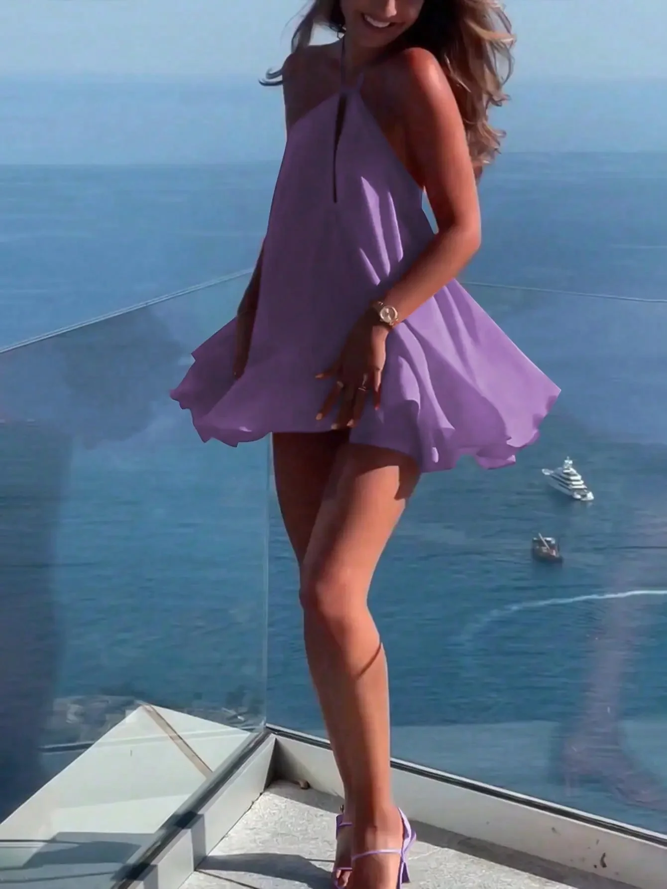 Zinnia Off-Shoulder Hollow Out Summer Dress - Image 9