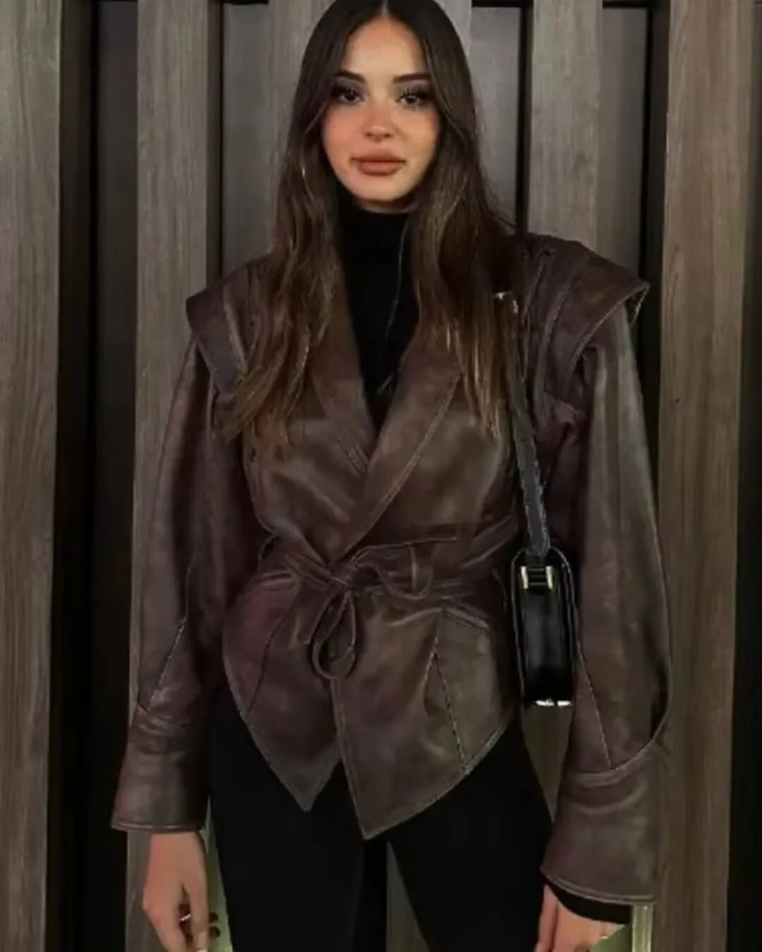Zyra Biker Leather Jacket - Image 4