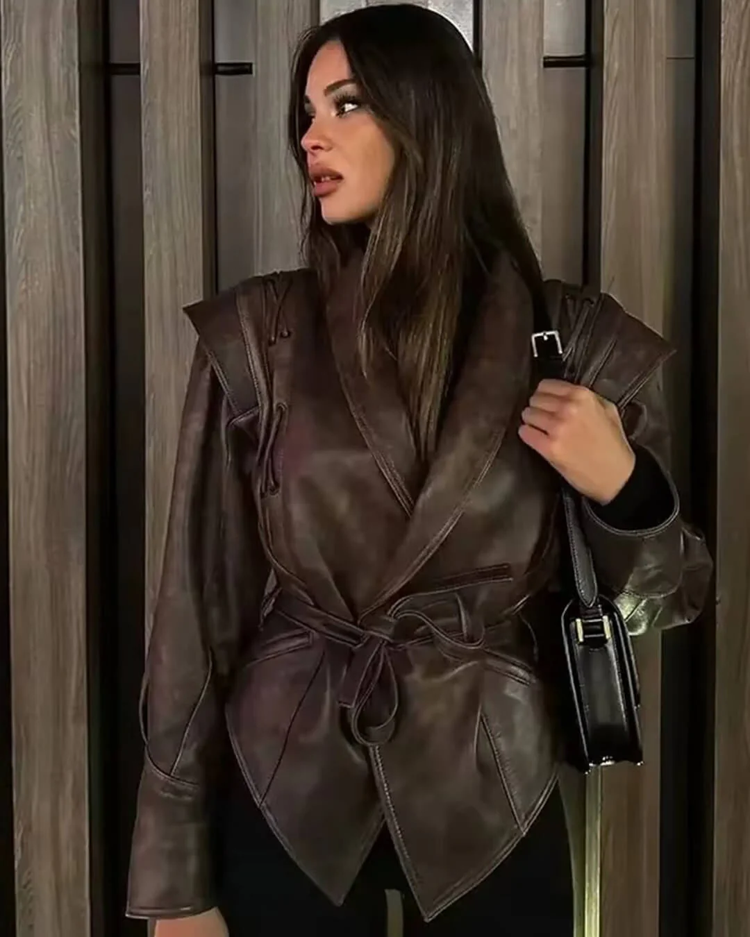 Zyra Biker Leather Jacket - Image 5