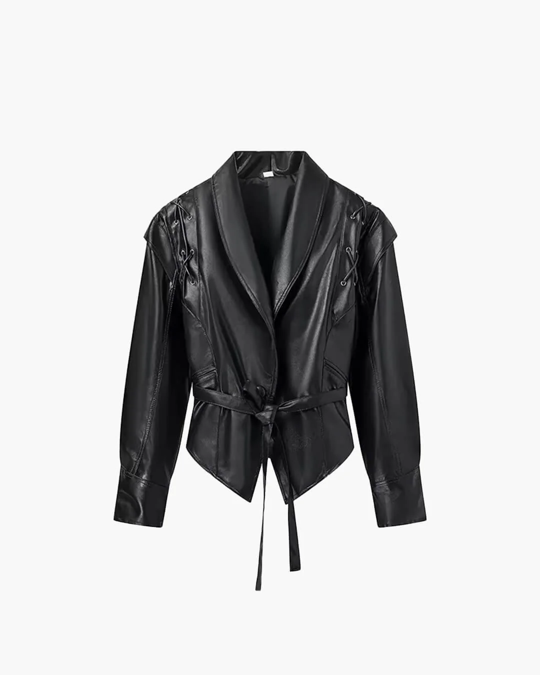 Zyra Biker Leather Jacket - Image 8